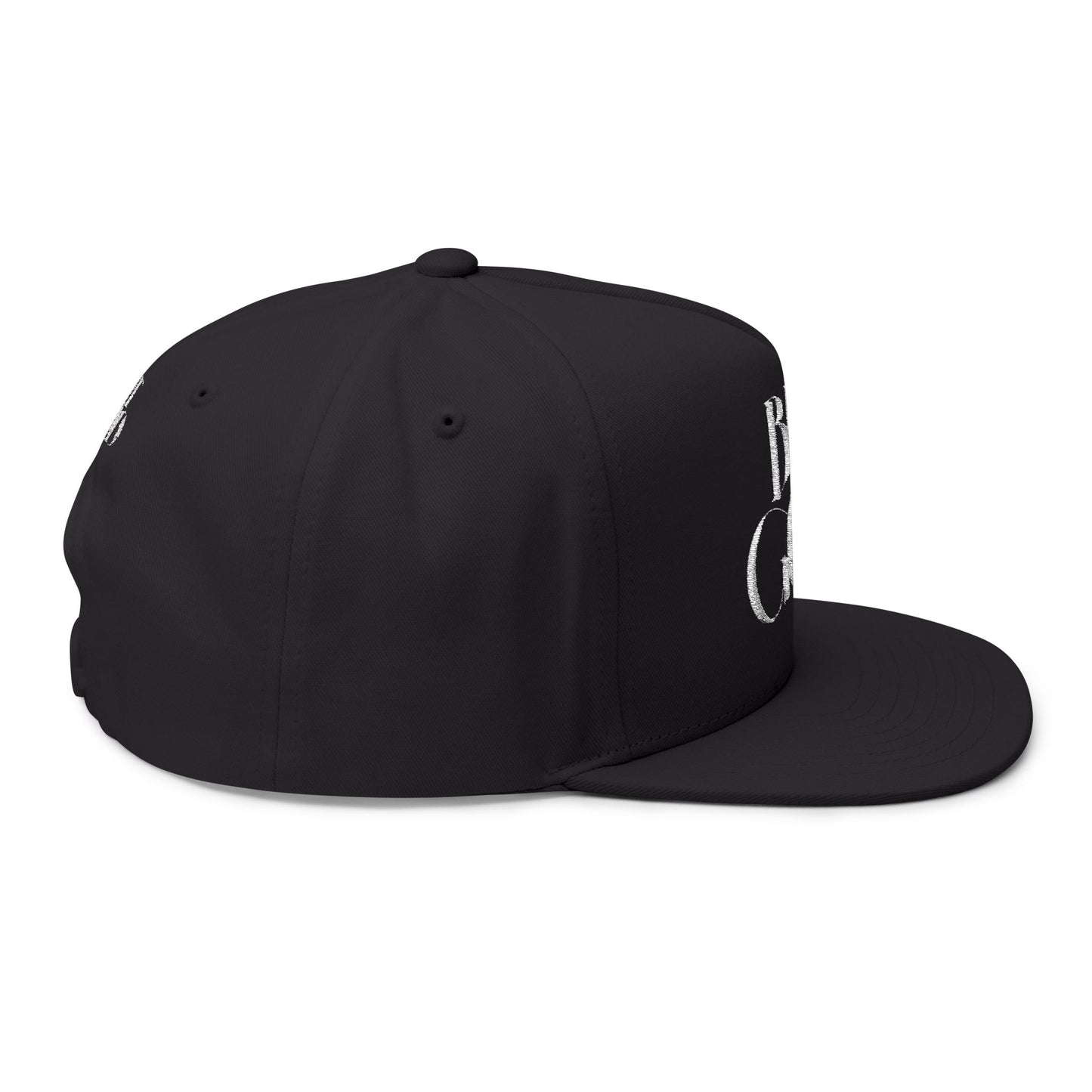 But God Embroidered Flat Bill Cap — Christian Snapback Hat