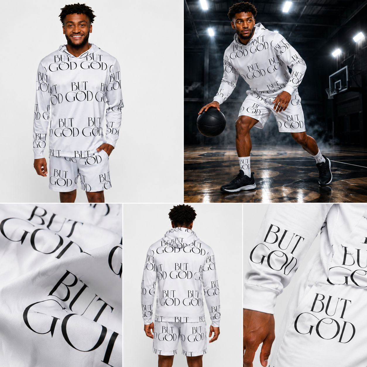 Copy of But God Pattern Hoodie — Men's All-Over Print Faith Pullover
