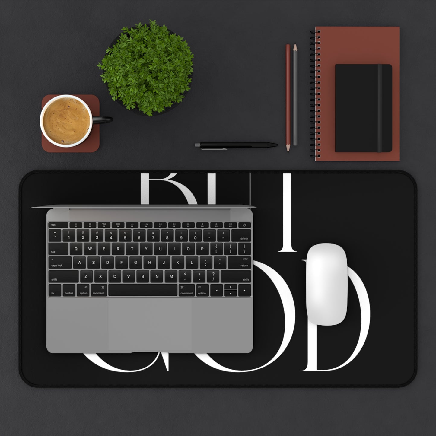 Copy of Desk Mat — Minimalist "BUT GOD" Inspirational Desk Mat for Christian Home Office