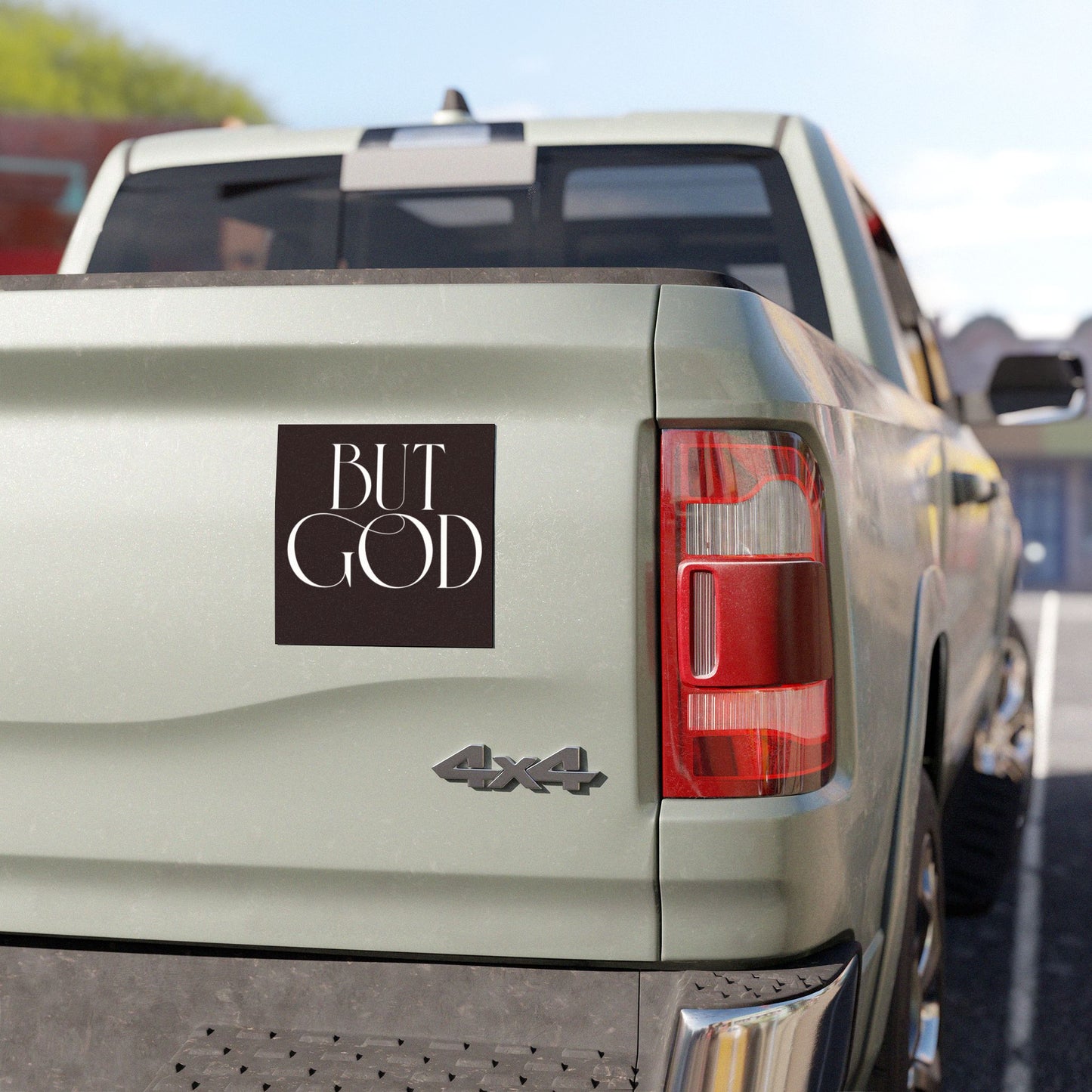 But God Car Magnet – Faith-Inspired Black & White Religious Car Decal
