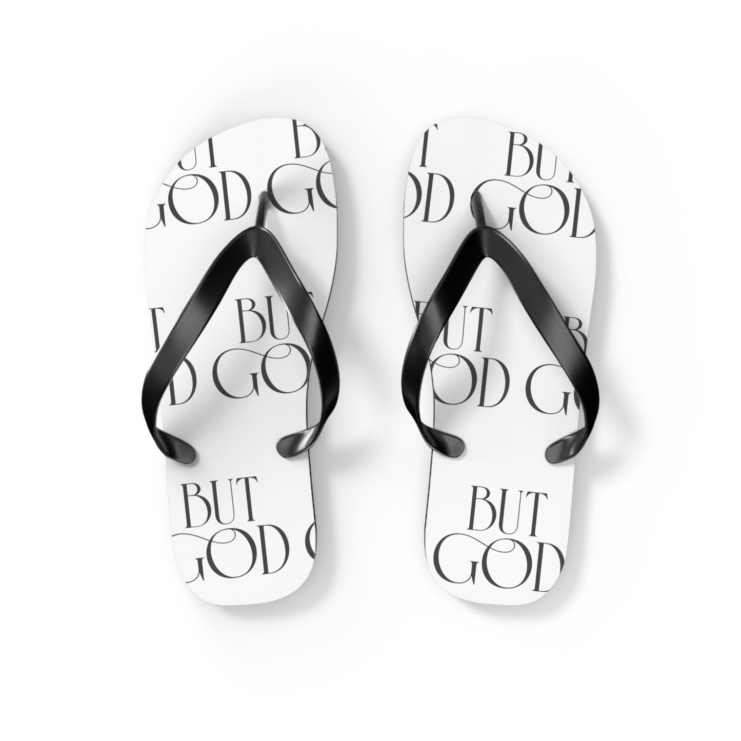 Copy of But God Flip Flops — Black Inspirational Christian Beach Sandals