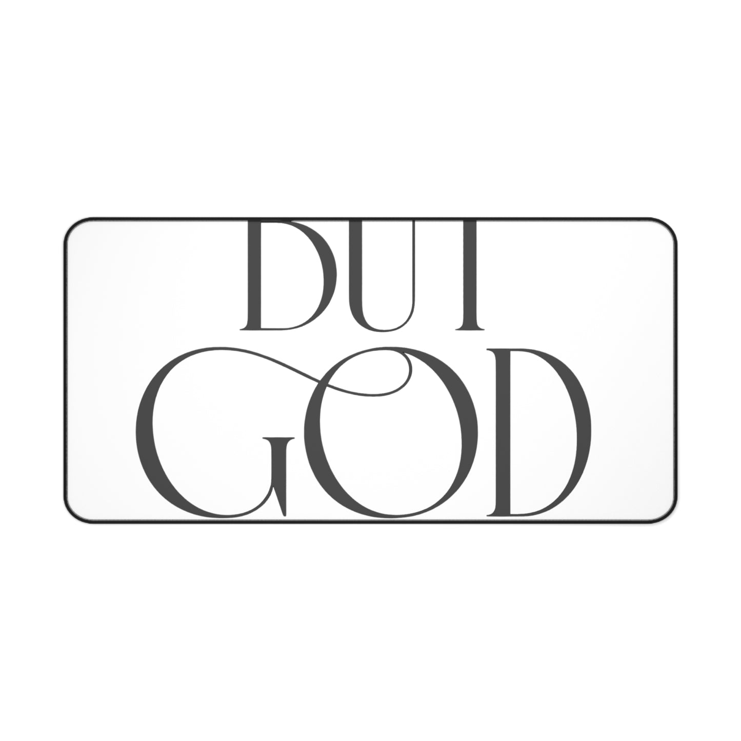 Desk Mat — Minimalist "BUT GOD" Inspirational Desk Mat for Christian Home Office