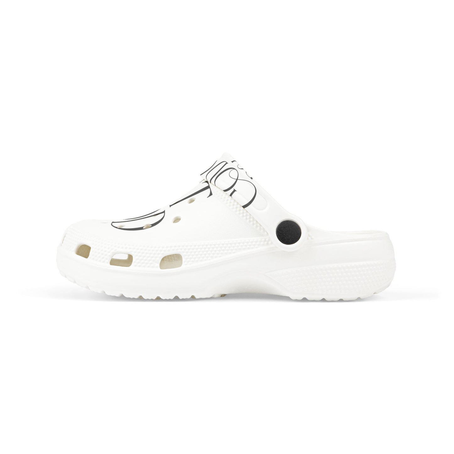 Kids Foam Clogs — White 'Cool' All-Over Print Slip-Ons