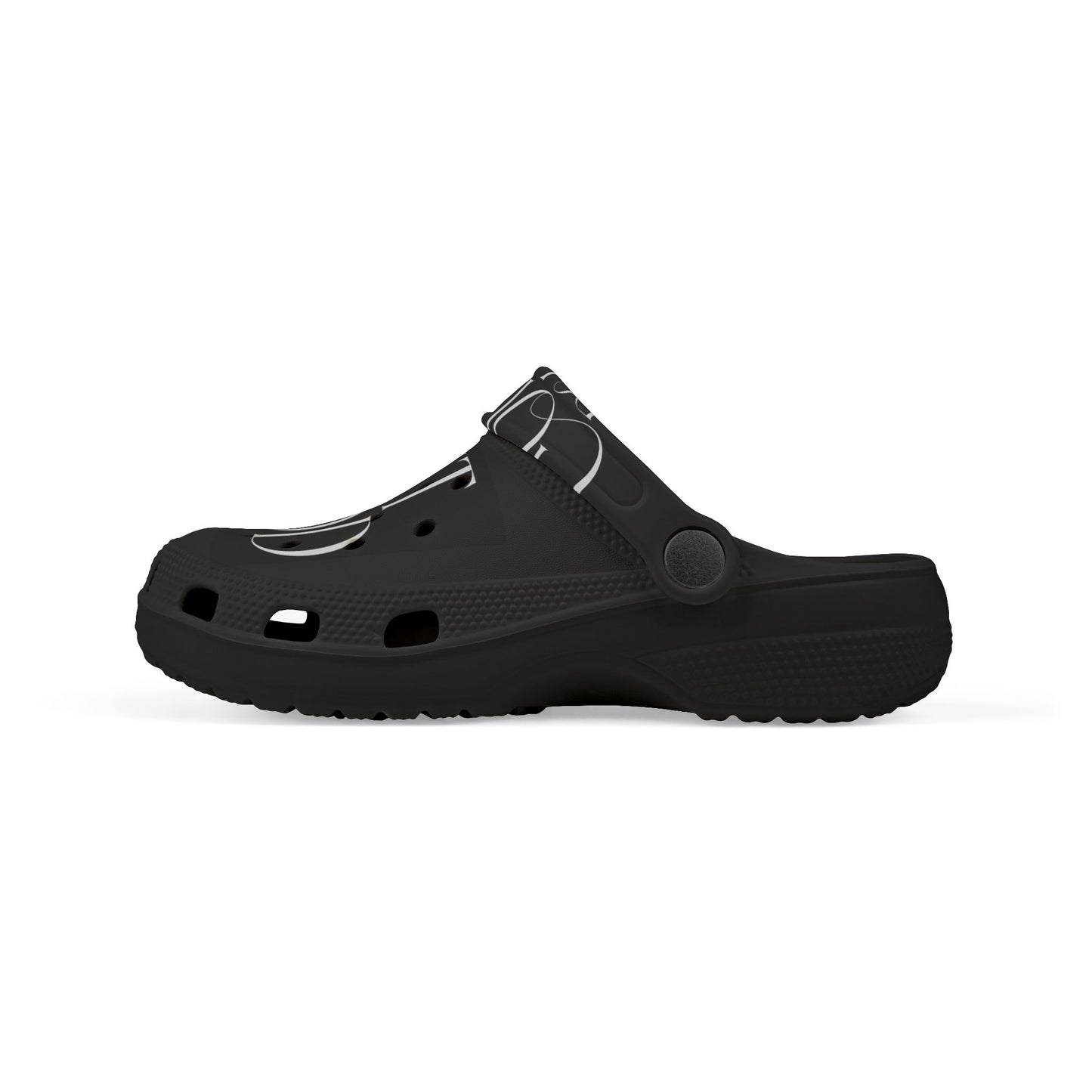 Kids Foam Clogs — White 'Cool' All-Over Print Slip-Ons