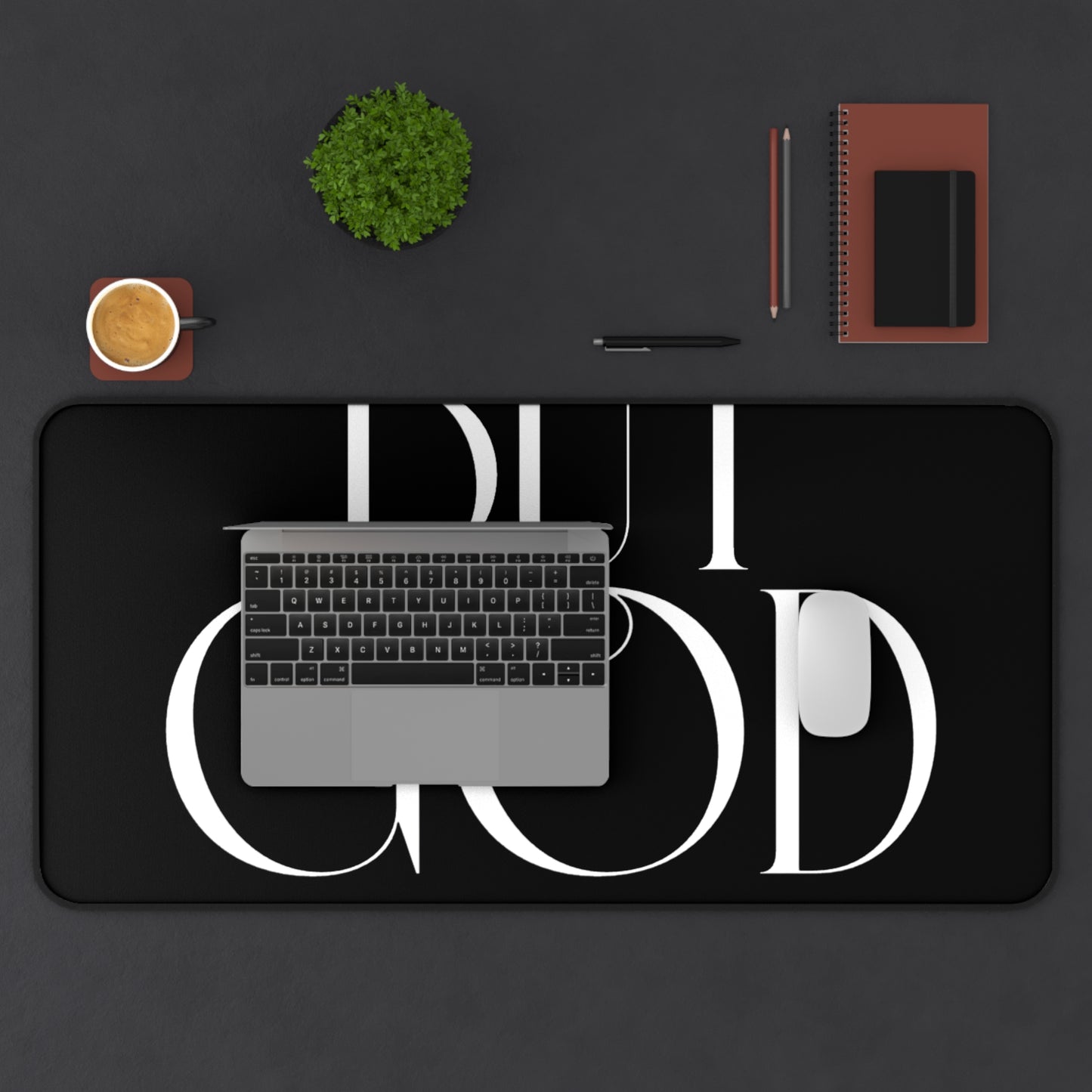 Copy of Desk Mat — Minimalist "BUT GOD" Inspirational Desk Mat for Christian Home Office