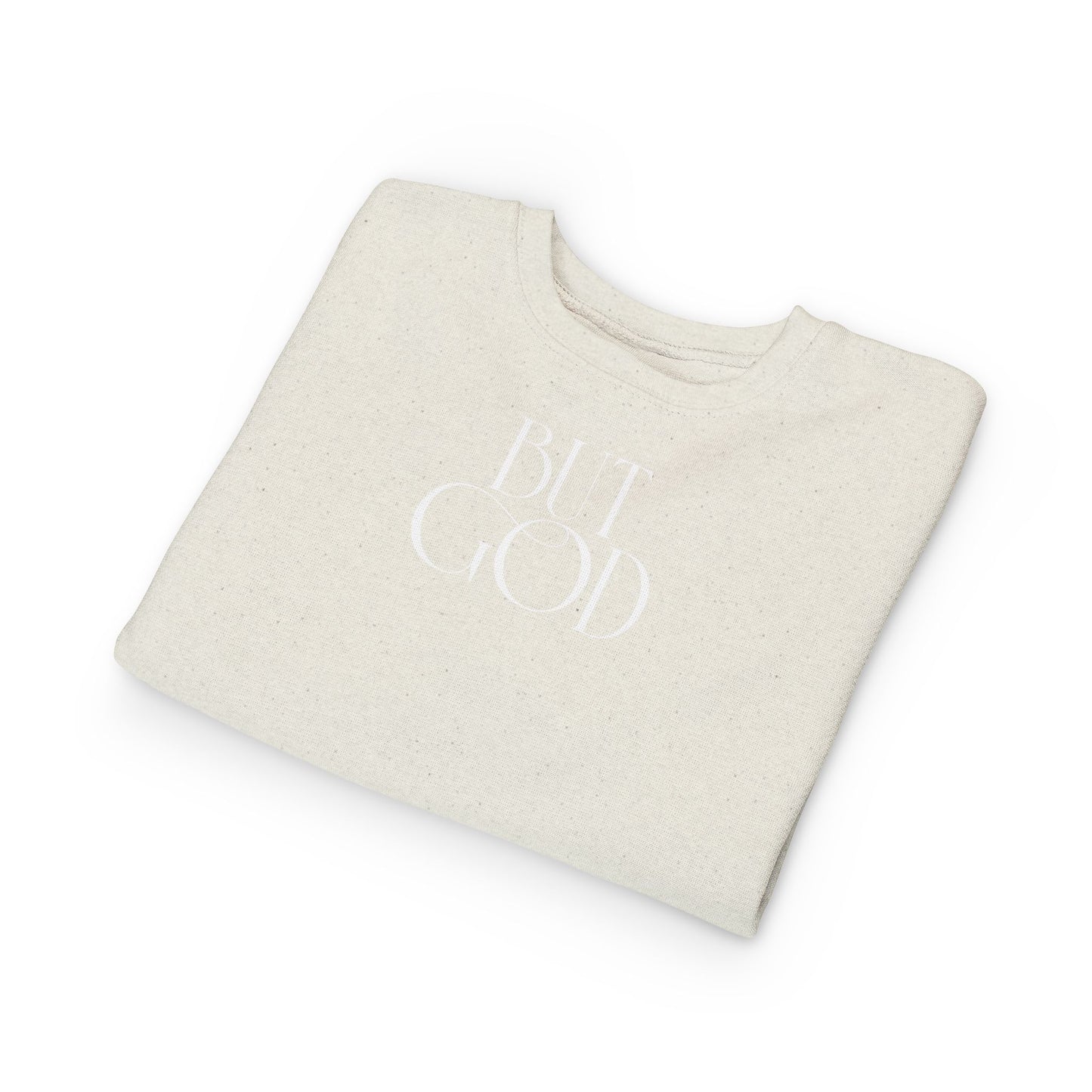 Toddler Sweatshirt — 'But God' Minimalist Christian Kids Pullover