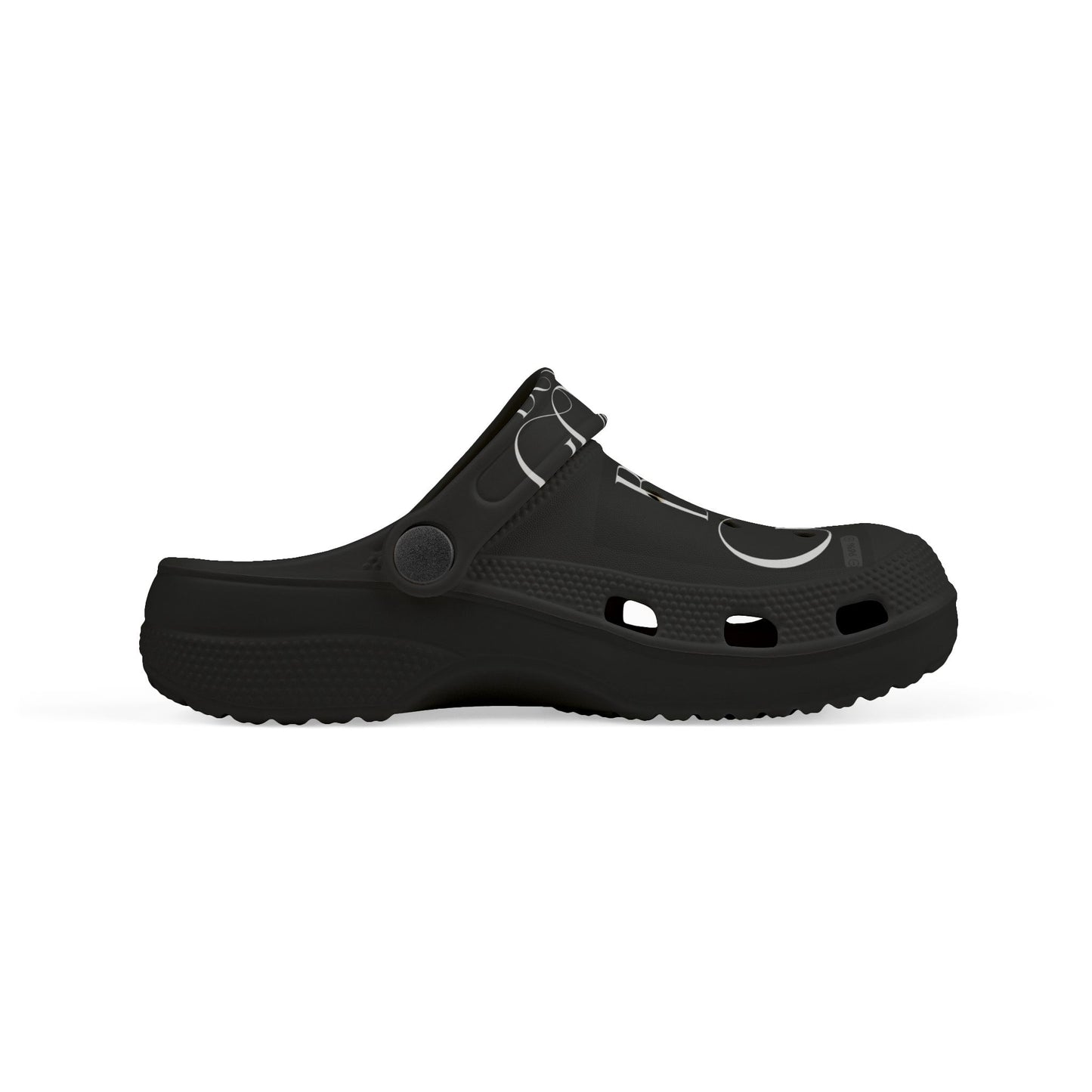 Kids Foam Clogs — White 'Cool' All-Over Print Slip-Ons