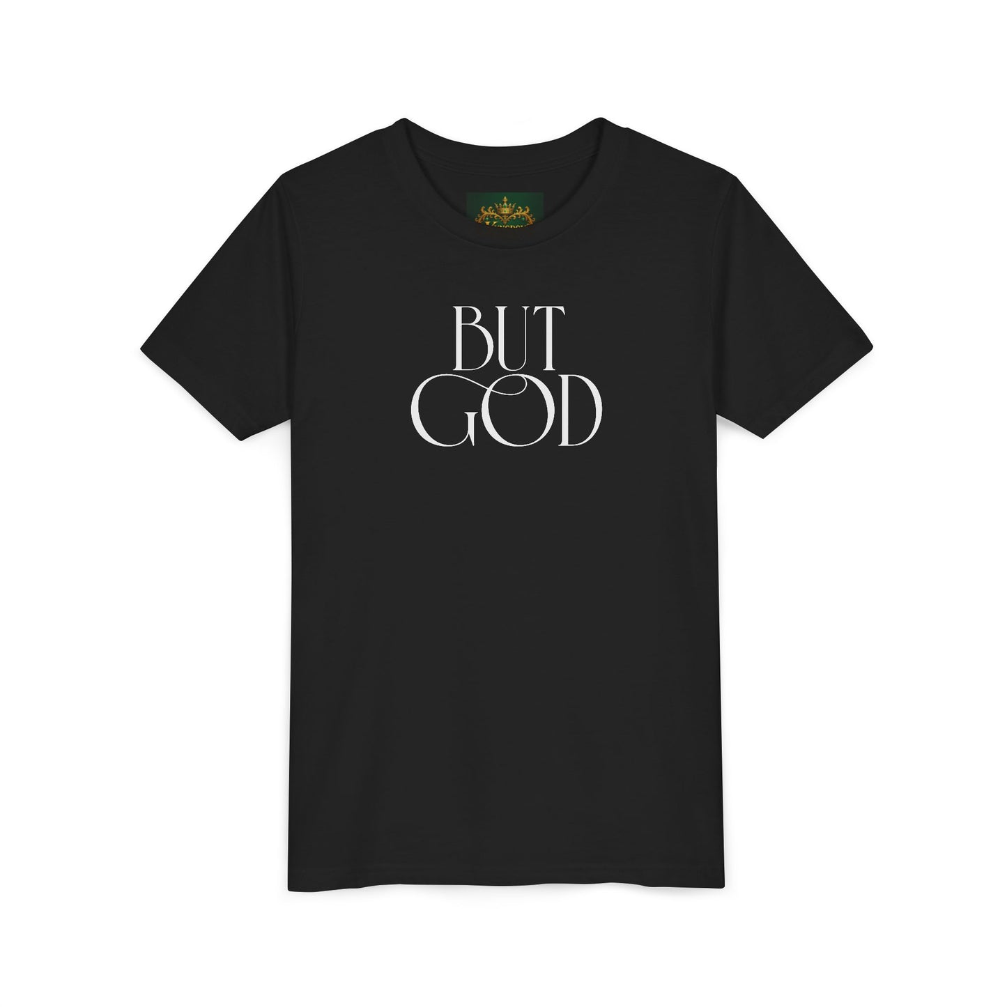 Youth Tee — "But God" Faith Graphic Shirt