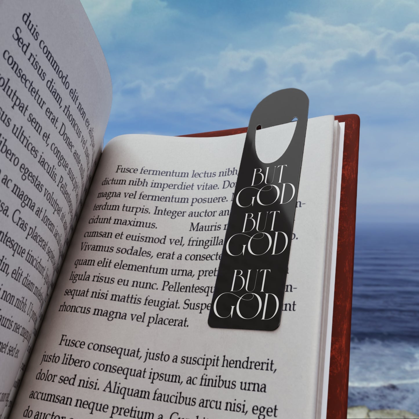 But God Metal Bookmark — Inspirational Christian Bookmark for Bible & Devotional Reading