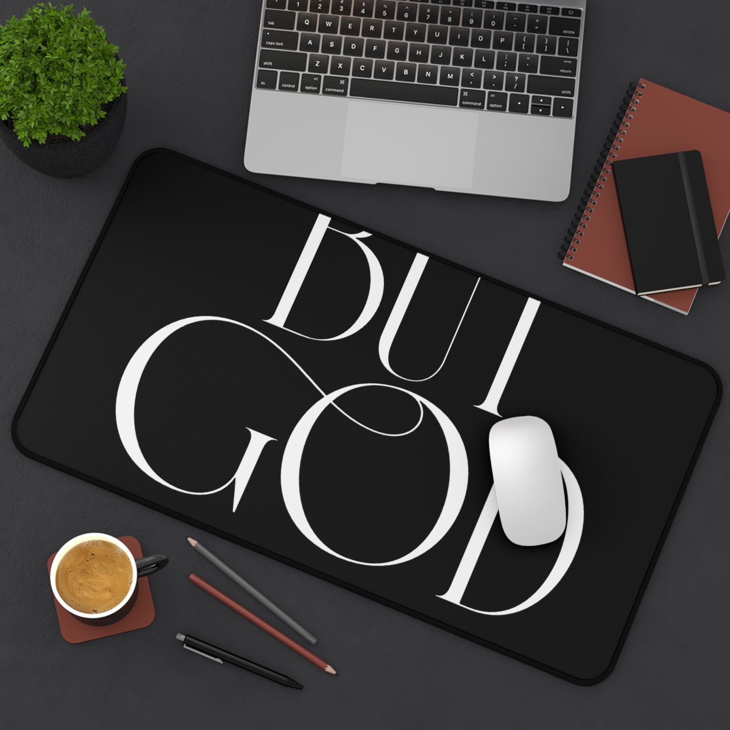 Copy of Desk Mat — Minimalist "BUT GOD" Inspirational Desk Mat for Christian Home Office
