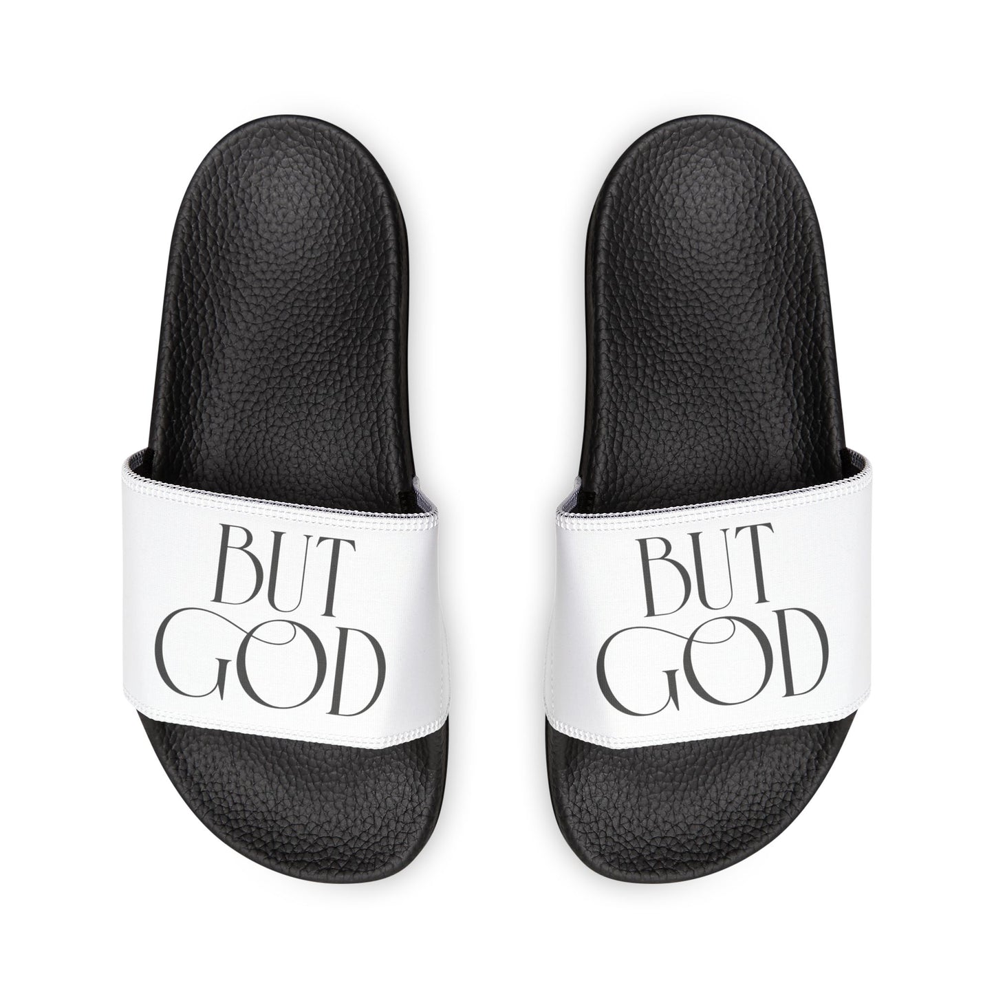 Women's Removable-Strap Slide Sandals — Customizable White & Black Comfort Slides