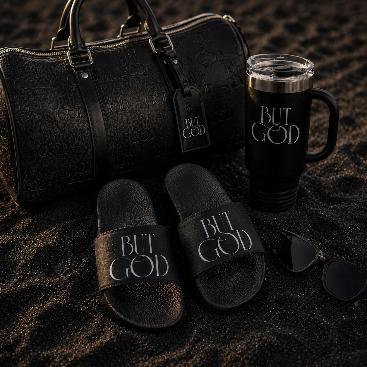Women's Removable-Strap Sandals — Black Slide Sandals with Interchangeable Strap